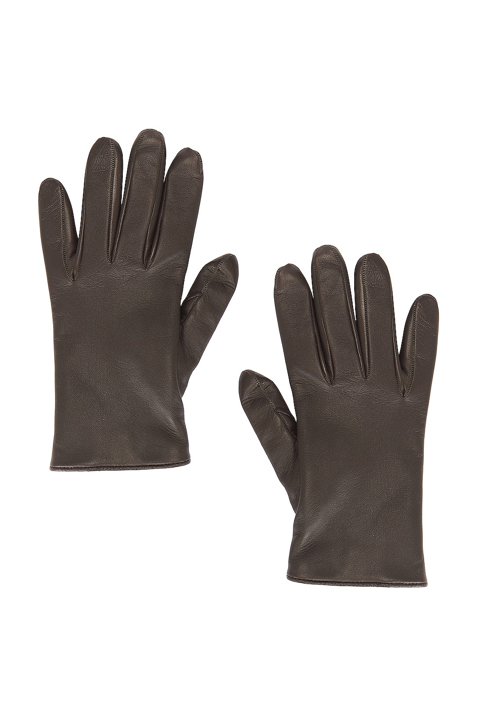 Leather Gloves in Olive