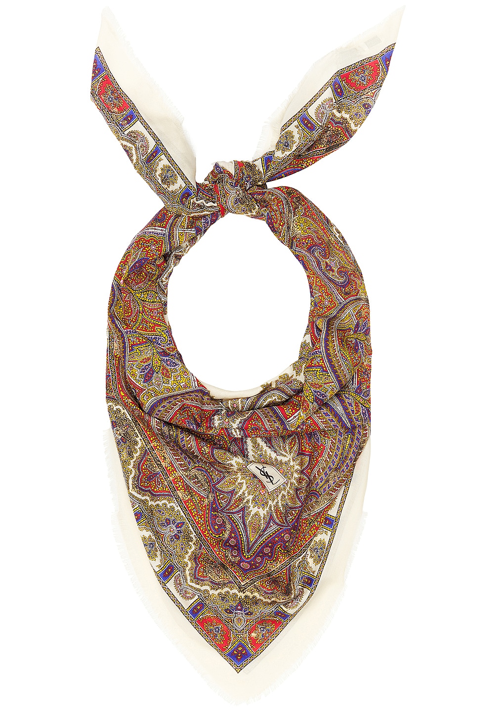 Vintage Paisley Scarf in Rust