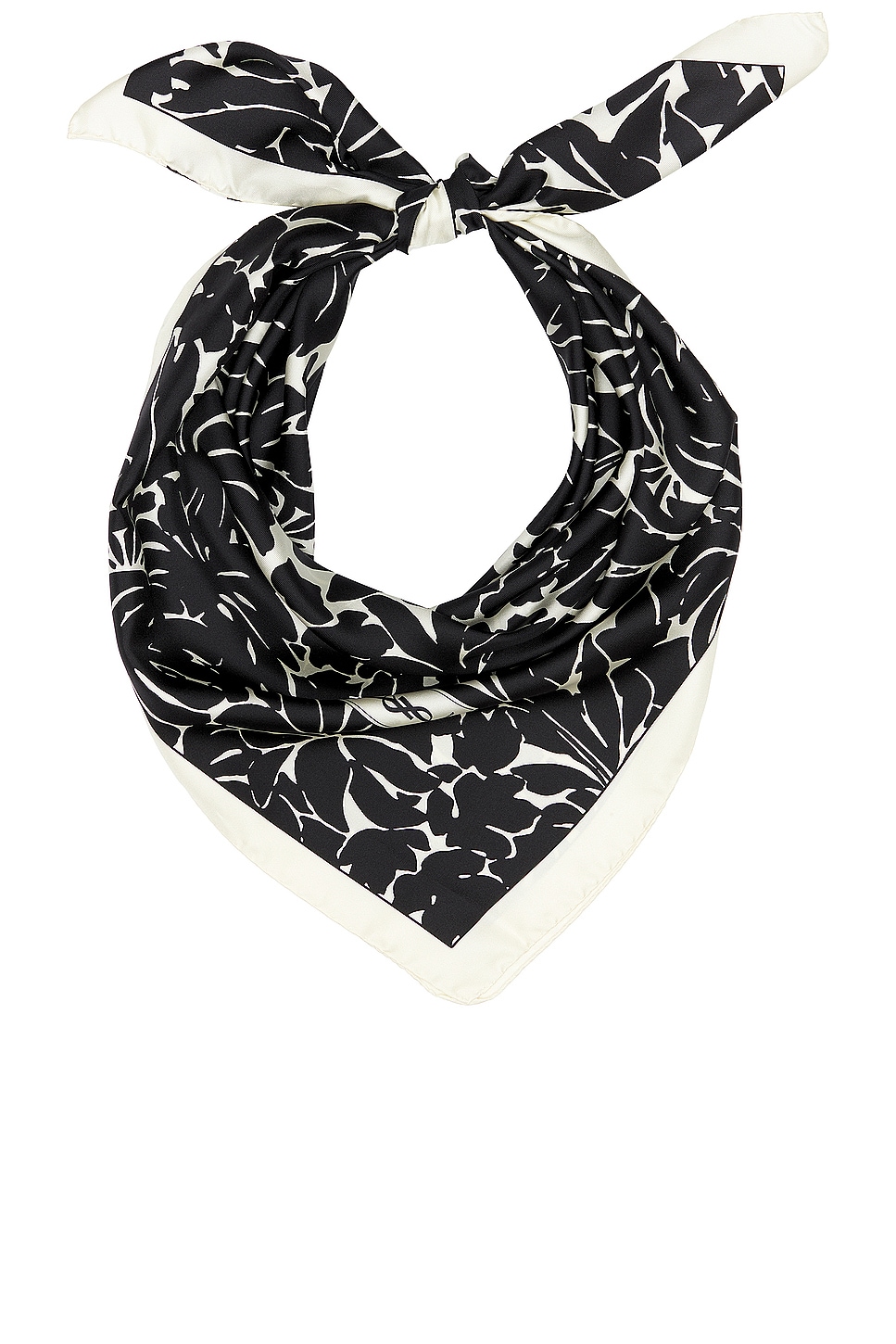 Multi-Leaves Scarf in Black