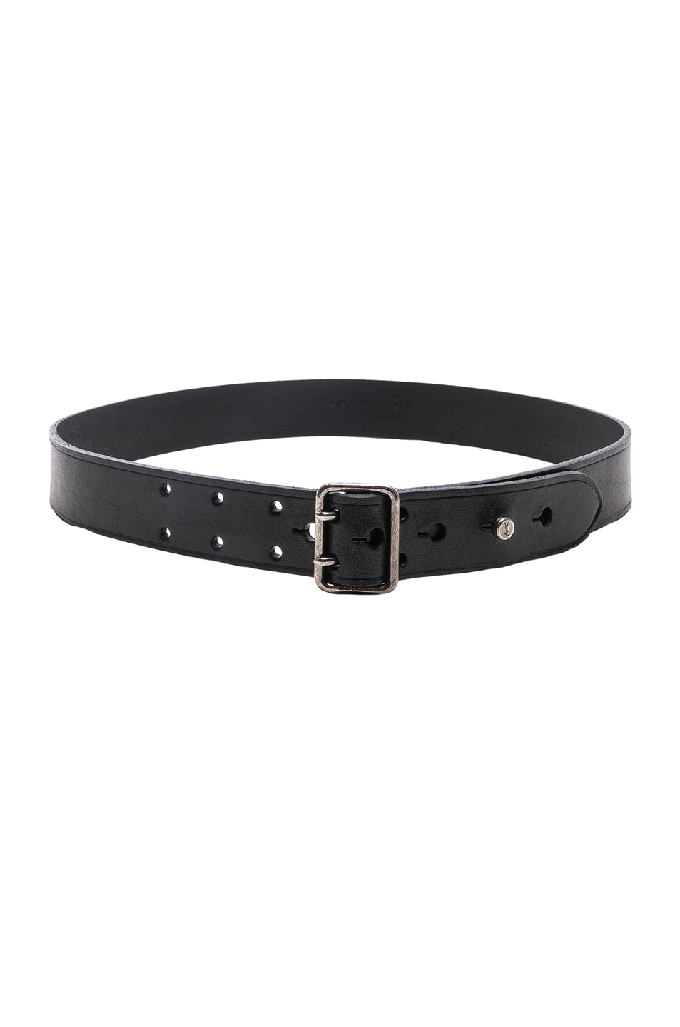 Image 1 of Saint Laurent Wide Leather Belt in Black
