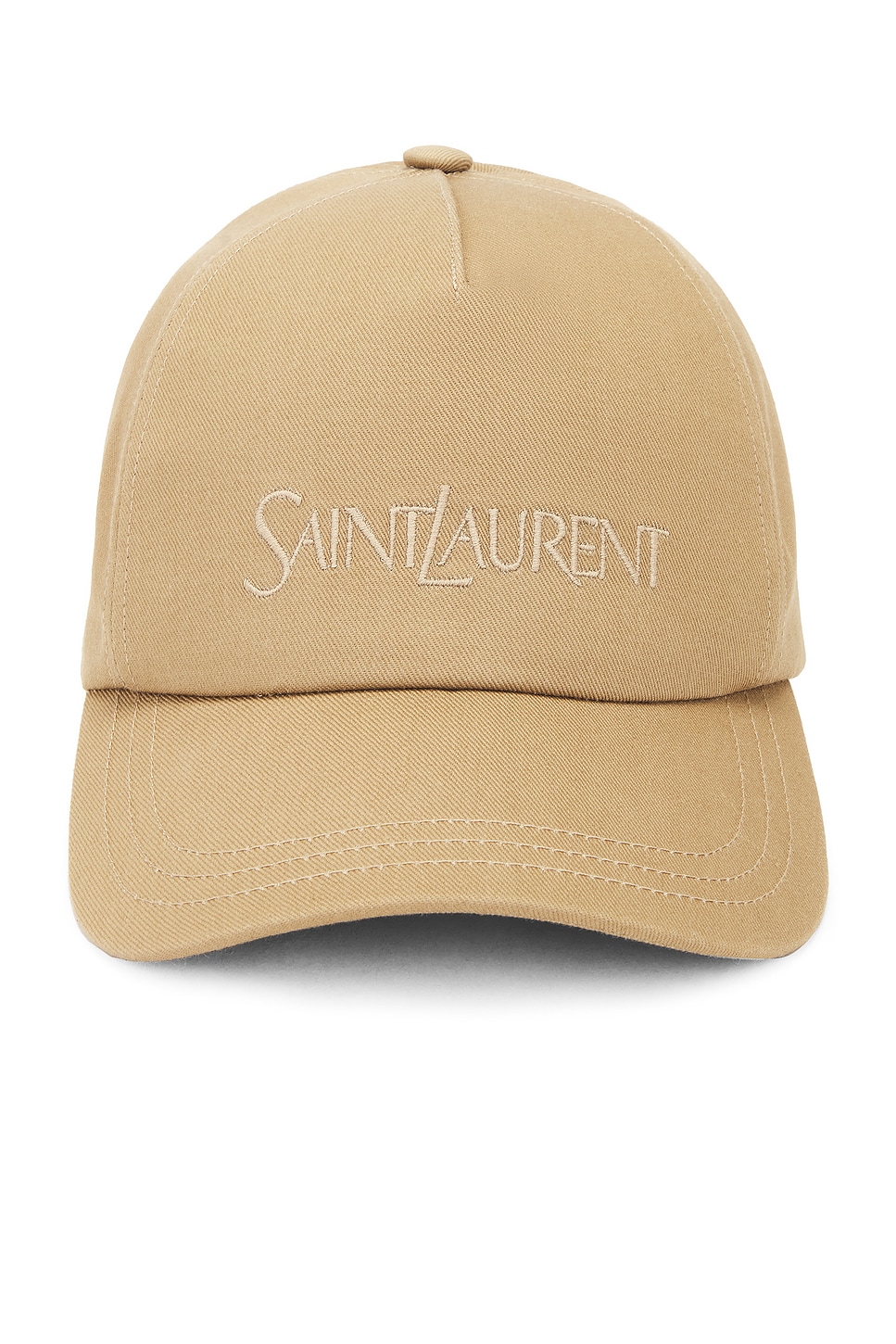 Shop Saint Laurent Vintage Cap In Beige