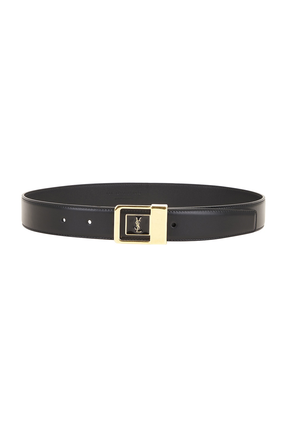 Saint Laurent Boucle La 66 Buckle Belt In Nero