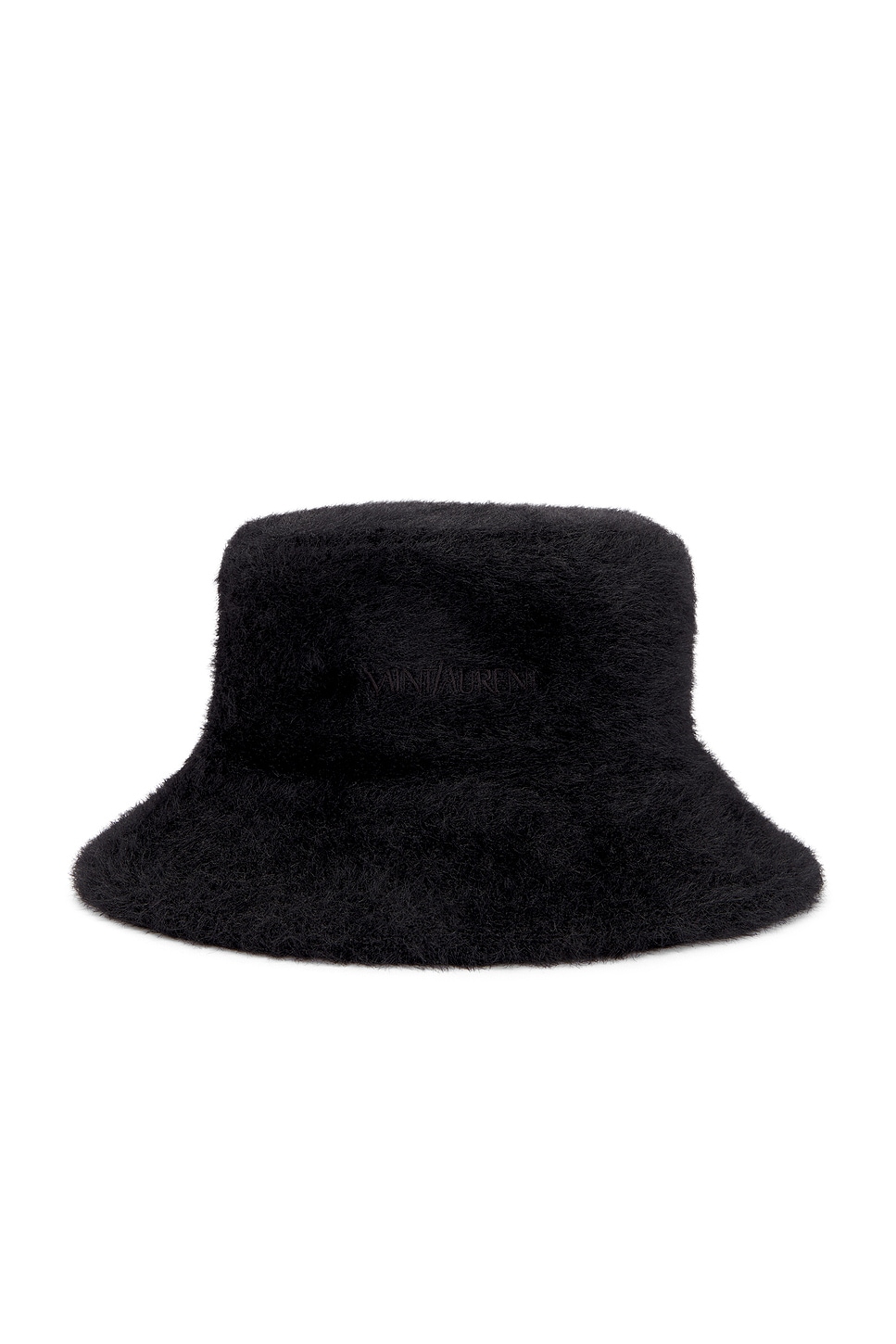 Shop Saint Laurent Fluffy Bucket Hat In Black