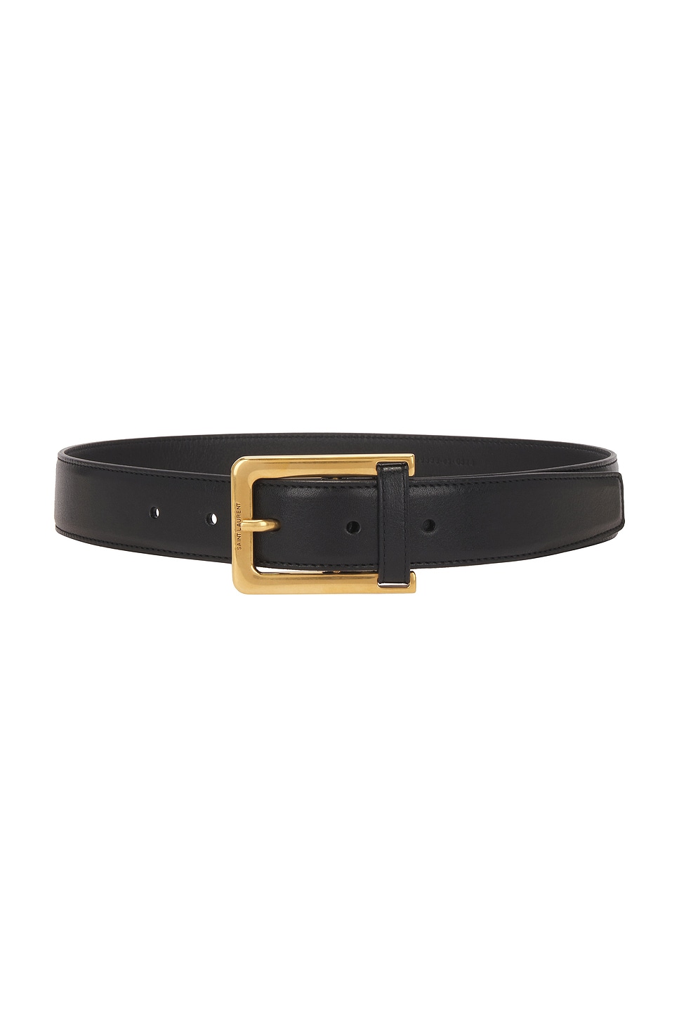 Saint Laurent Leather Belt In Nero