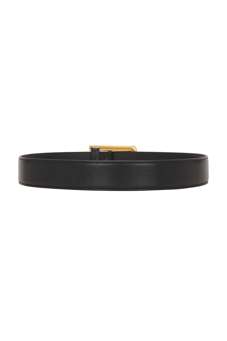 Saint Laurent Leather Belt In Nero