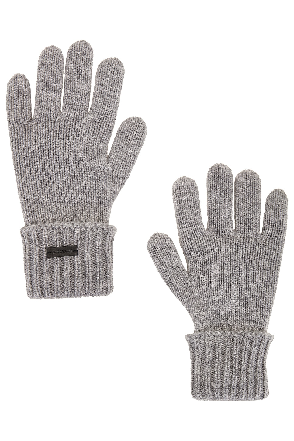 Saint Laurent Cashmere Gloves In Lead