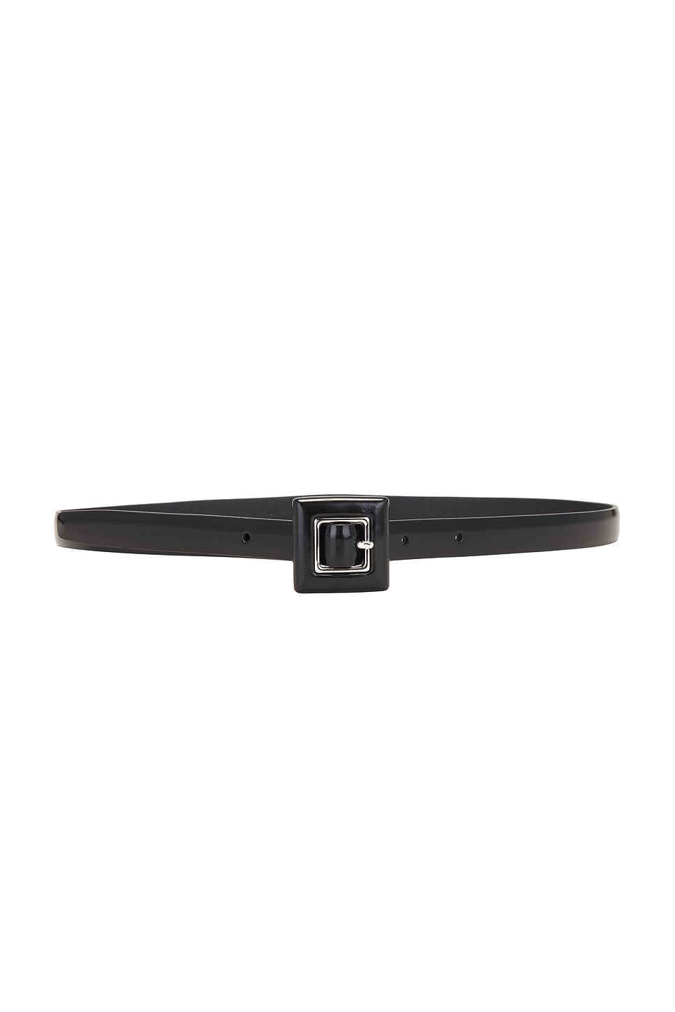 Saint Laurent Skinny Brushed Leather Belt