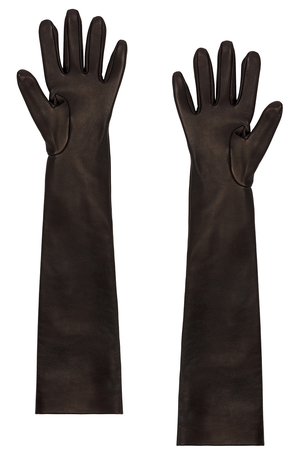 Shop Saint Laurent Long Gloves In Black