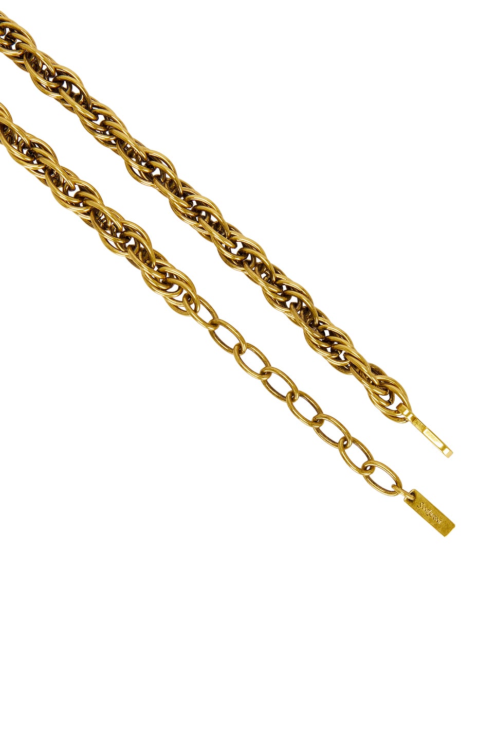 Saint Laurent Chain Belt In Light Bronze Free