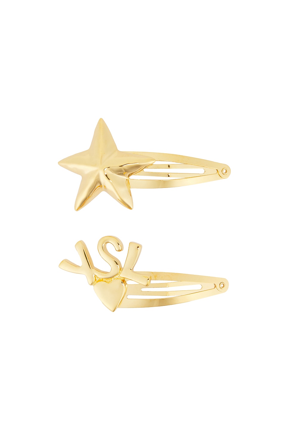 Hair Clips in Metallic Gold