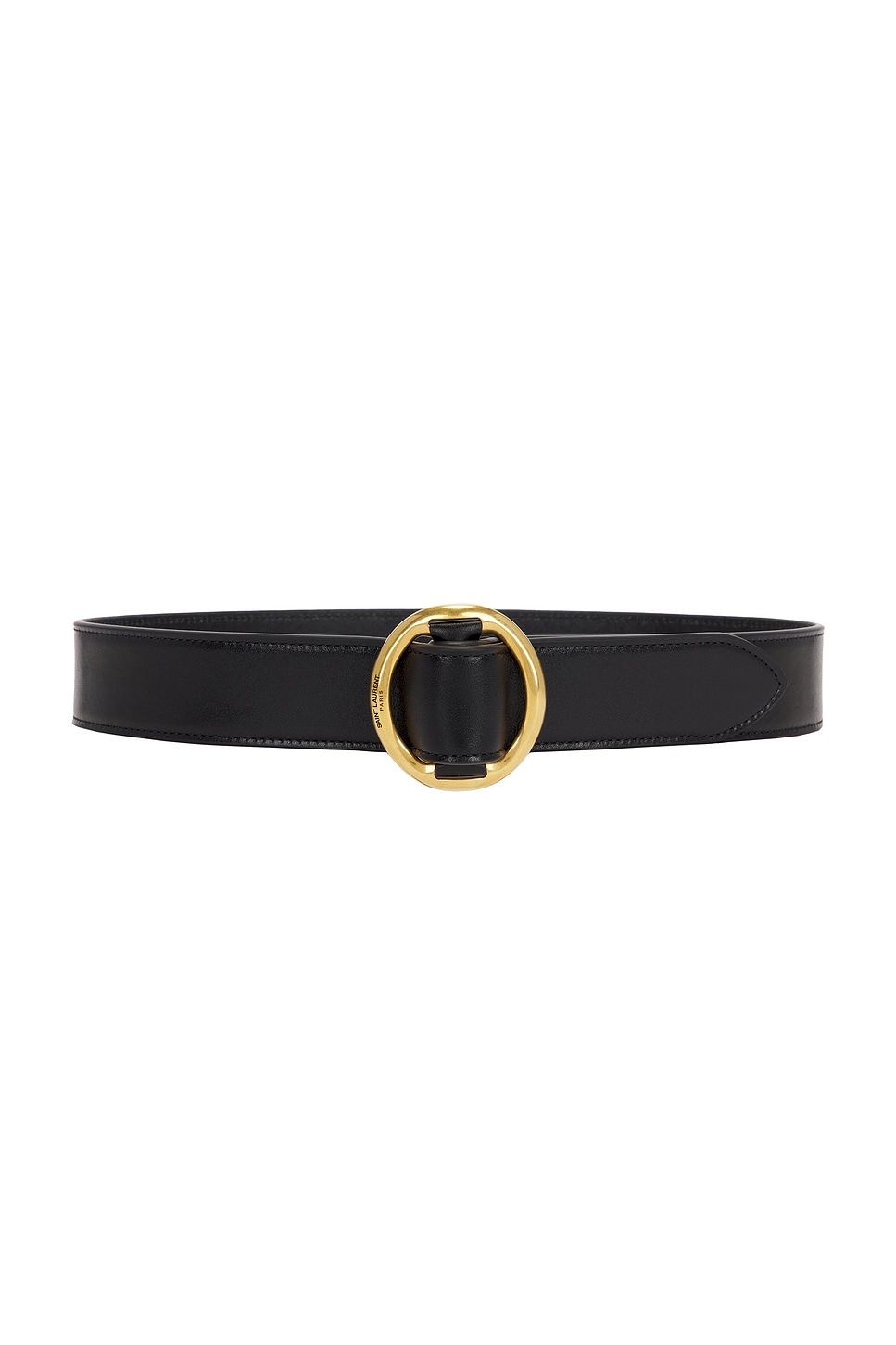 Saint Laurent Leather Belt In Nero