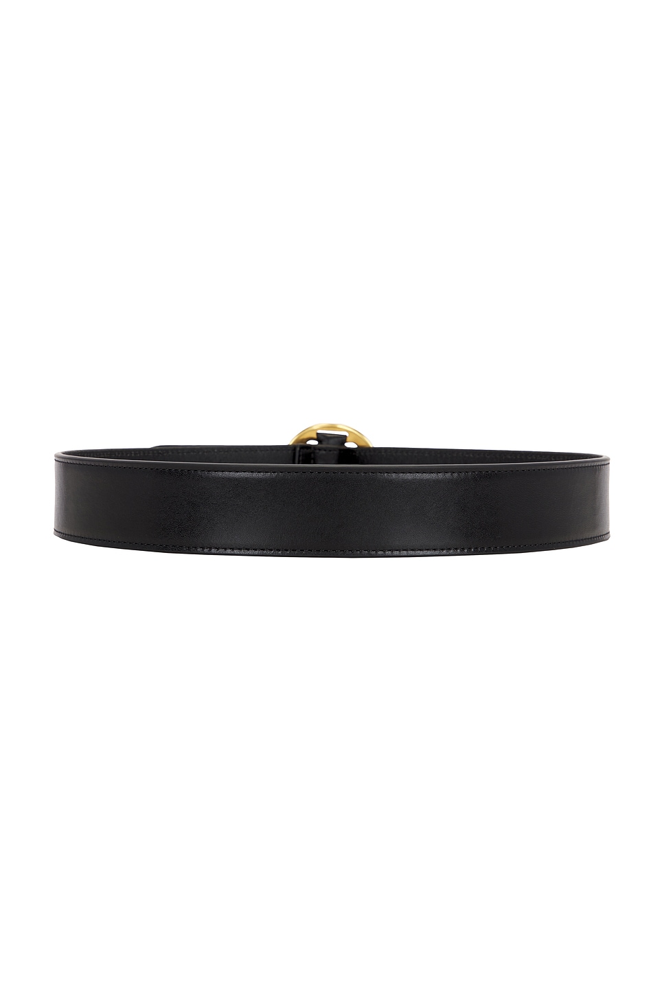 Saint Laurent Leather Belt In Nero