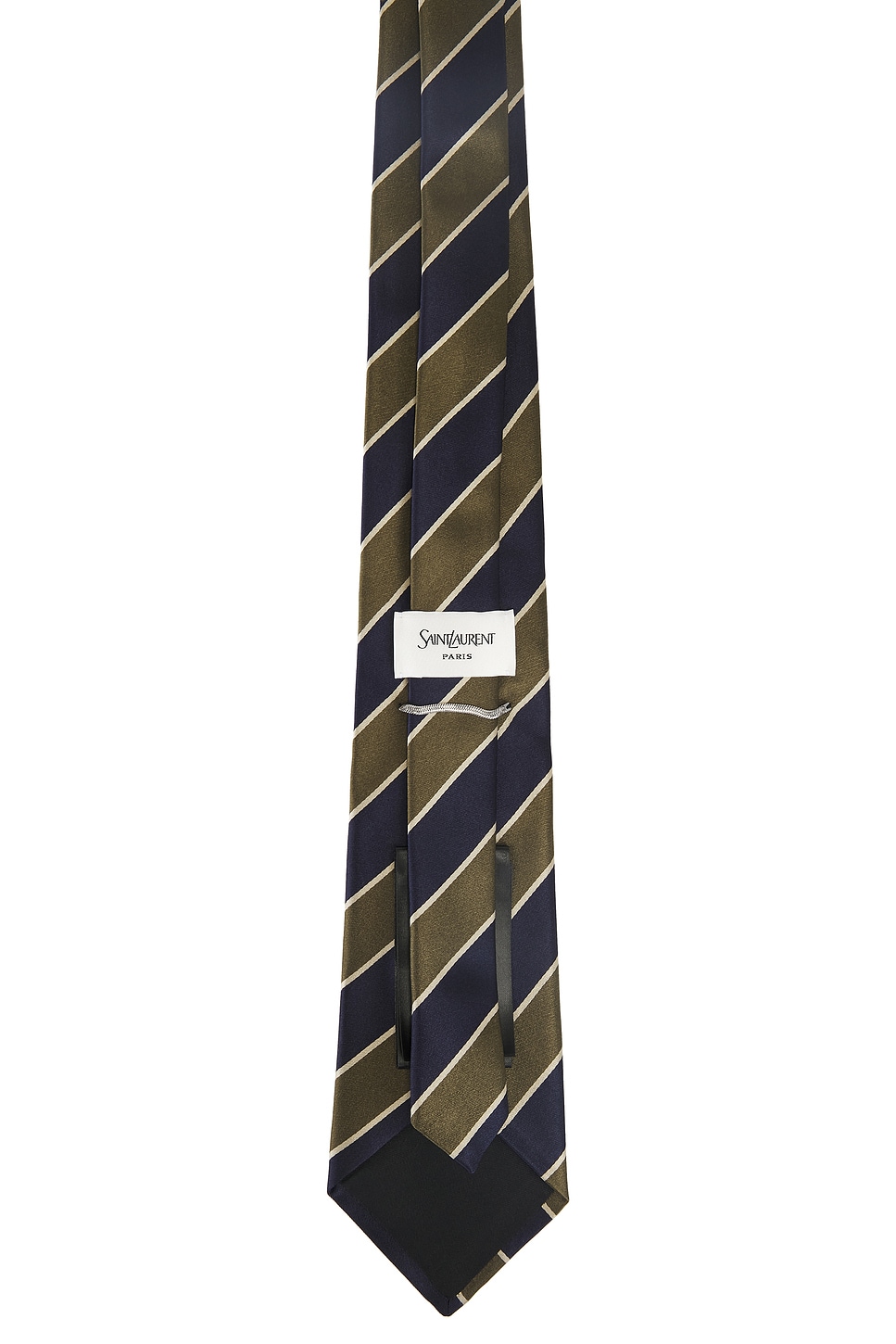 Saint Laurent Cravatta In Raso Ricamato Donna In Navy & Multicolor