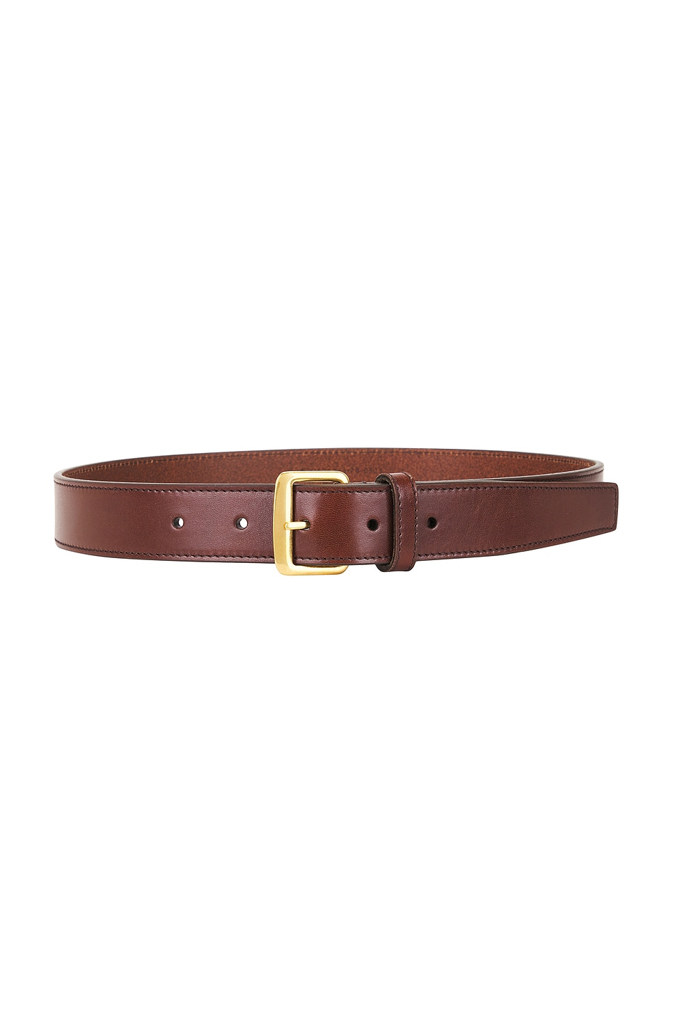 Saint Laurent Vegan Leather Belt In Brown