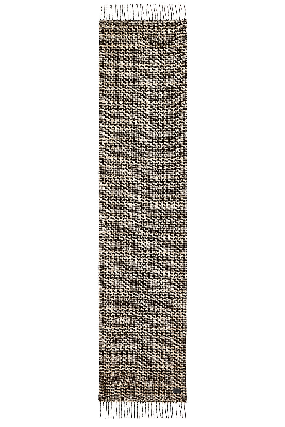 Saint Laurent Long Prince Of Wales Scarf In Gray