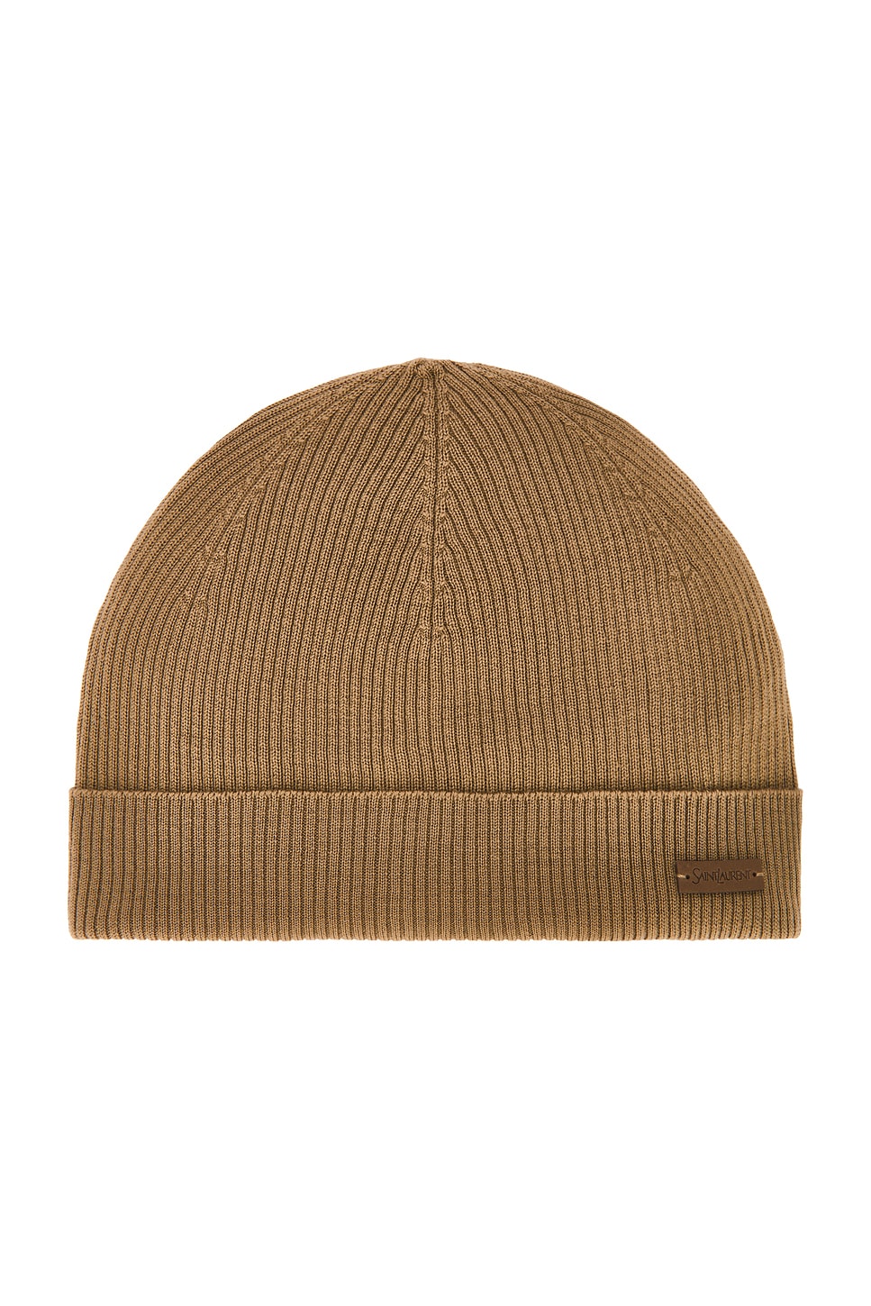 Saint Laurent Wool Beanie In Sand