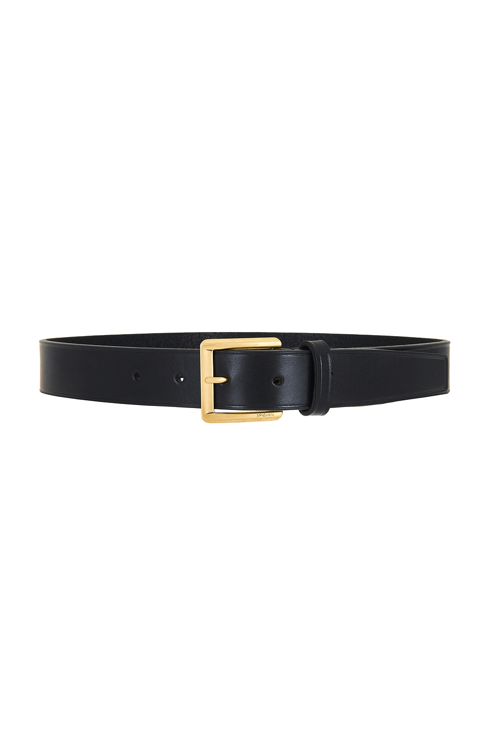 Saint Laurent Vegan Leather Belt In Black