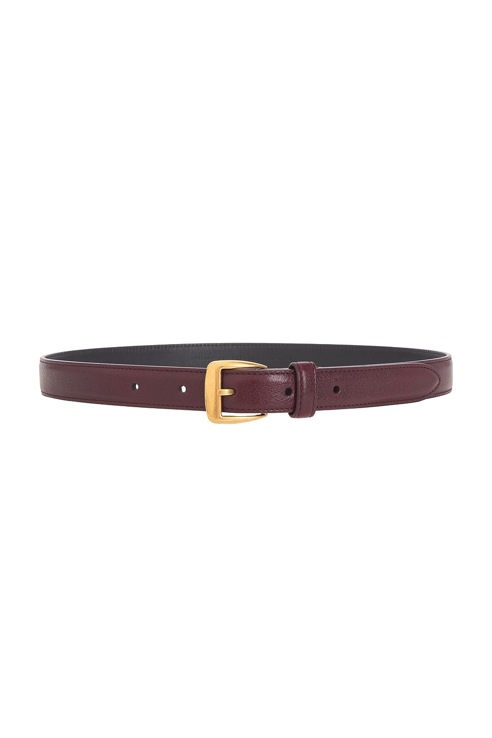 Saint Laurent Fine Ceinture Belt In Burgundy
