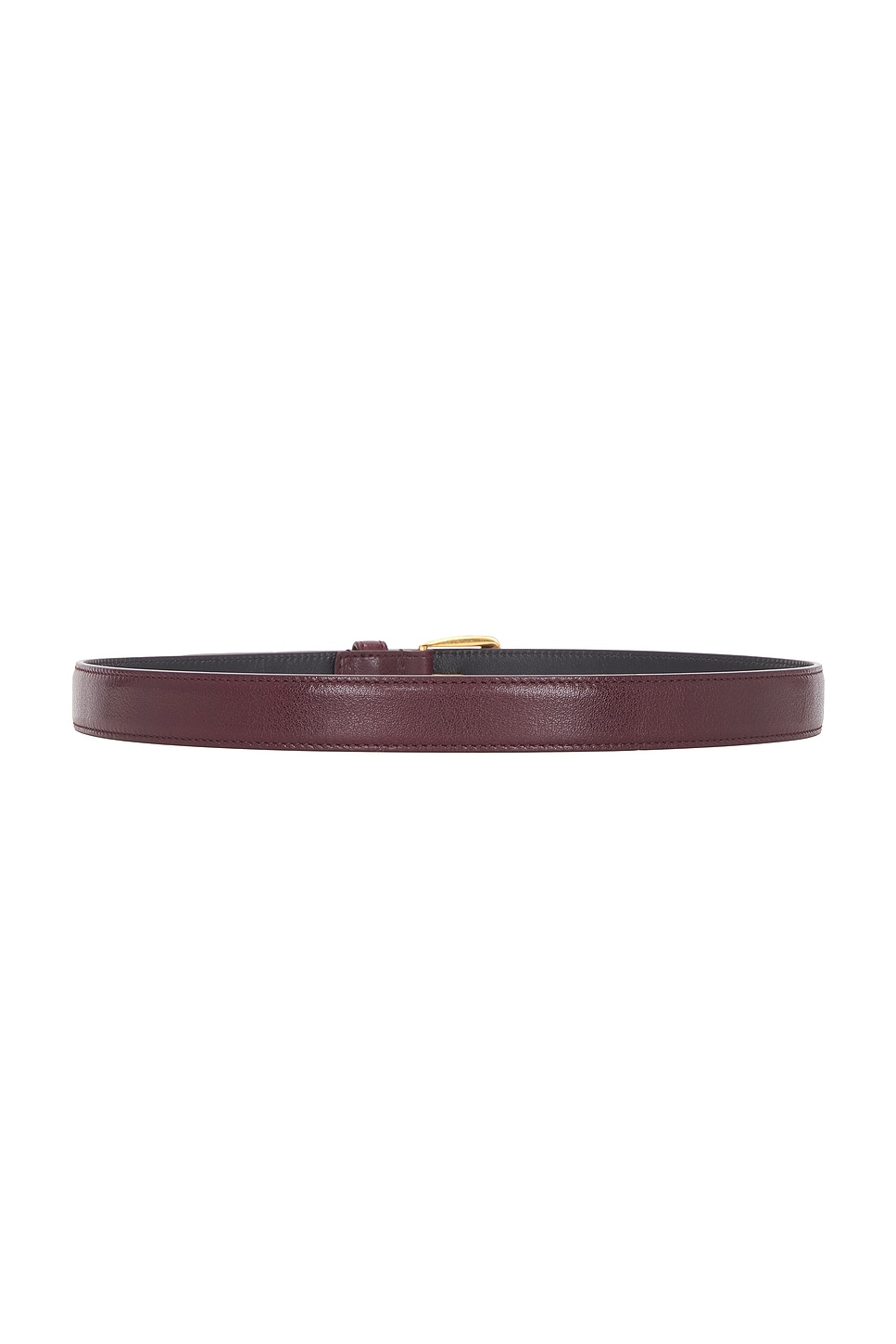 Saint Laurent Fine Ceinture Belt In Burgundy