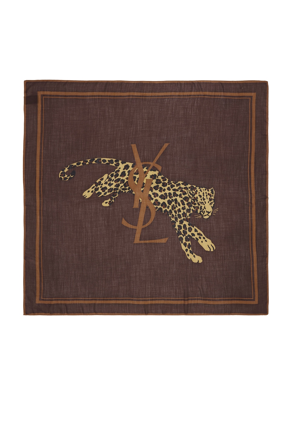 Saint Laurent Leopard Scarf