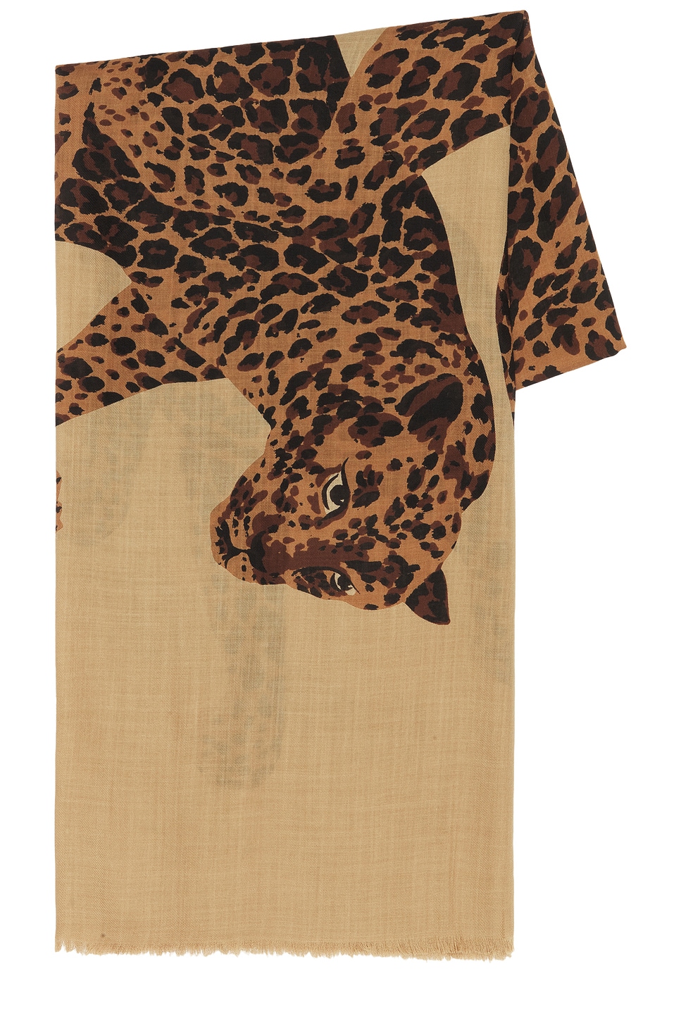 Saint Laurent Leopard Stole Scarf