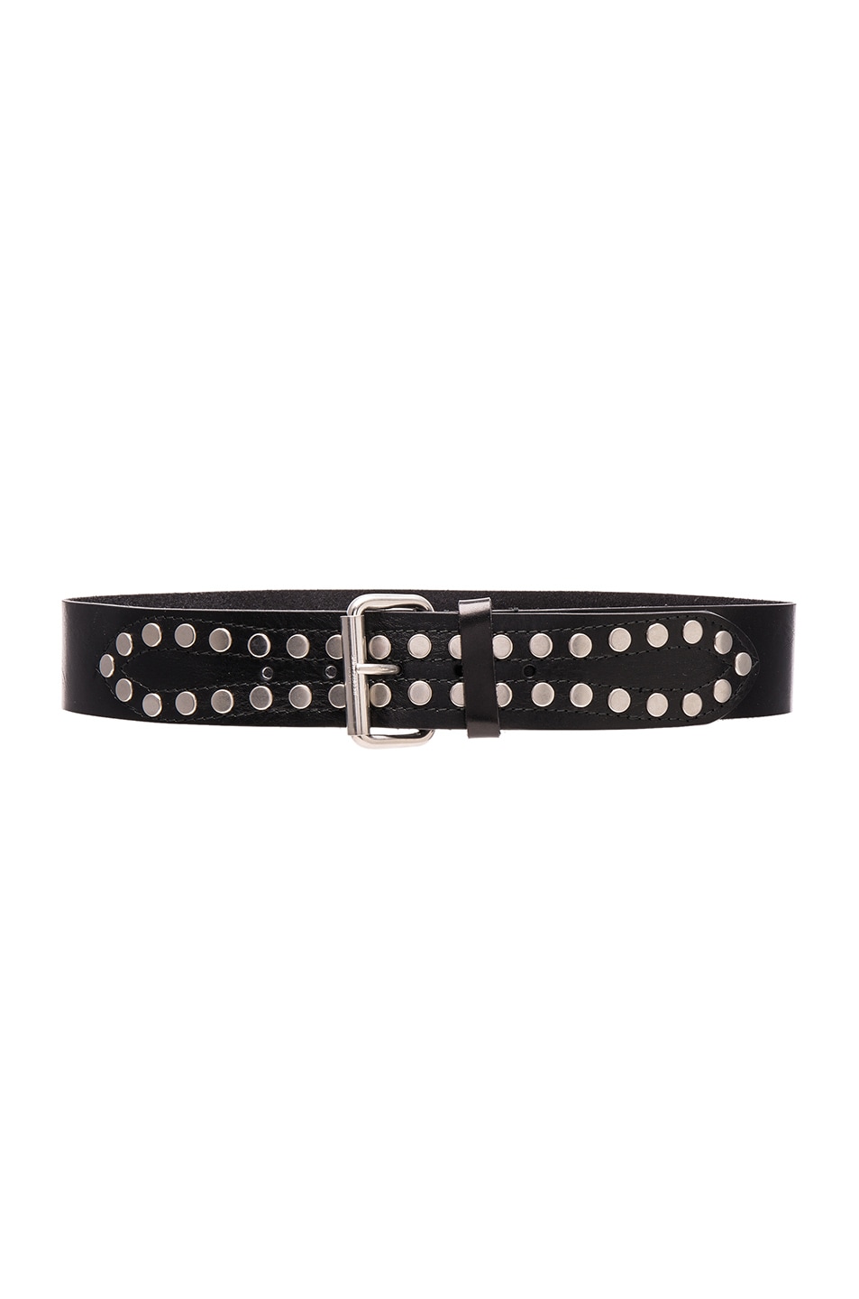 Image 1 of Saint Laurent Studded Motorcycle Chunky Belt in Black