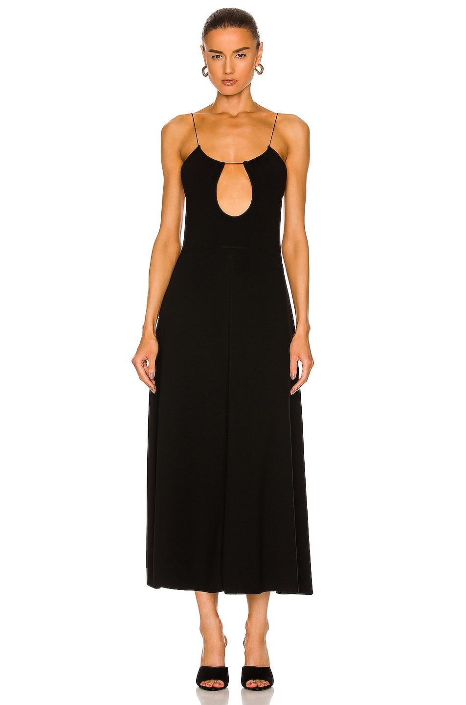 Image 1 of Saint Laurent Keyhole Dress in Noir