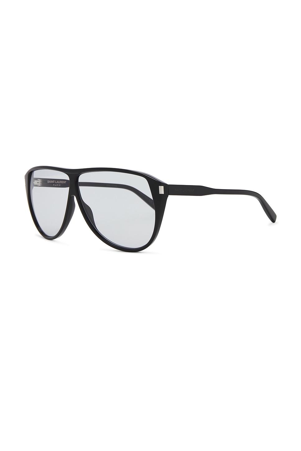 Saint Laurent Gaspar Sunglasses In Black & Light Blue