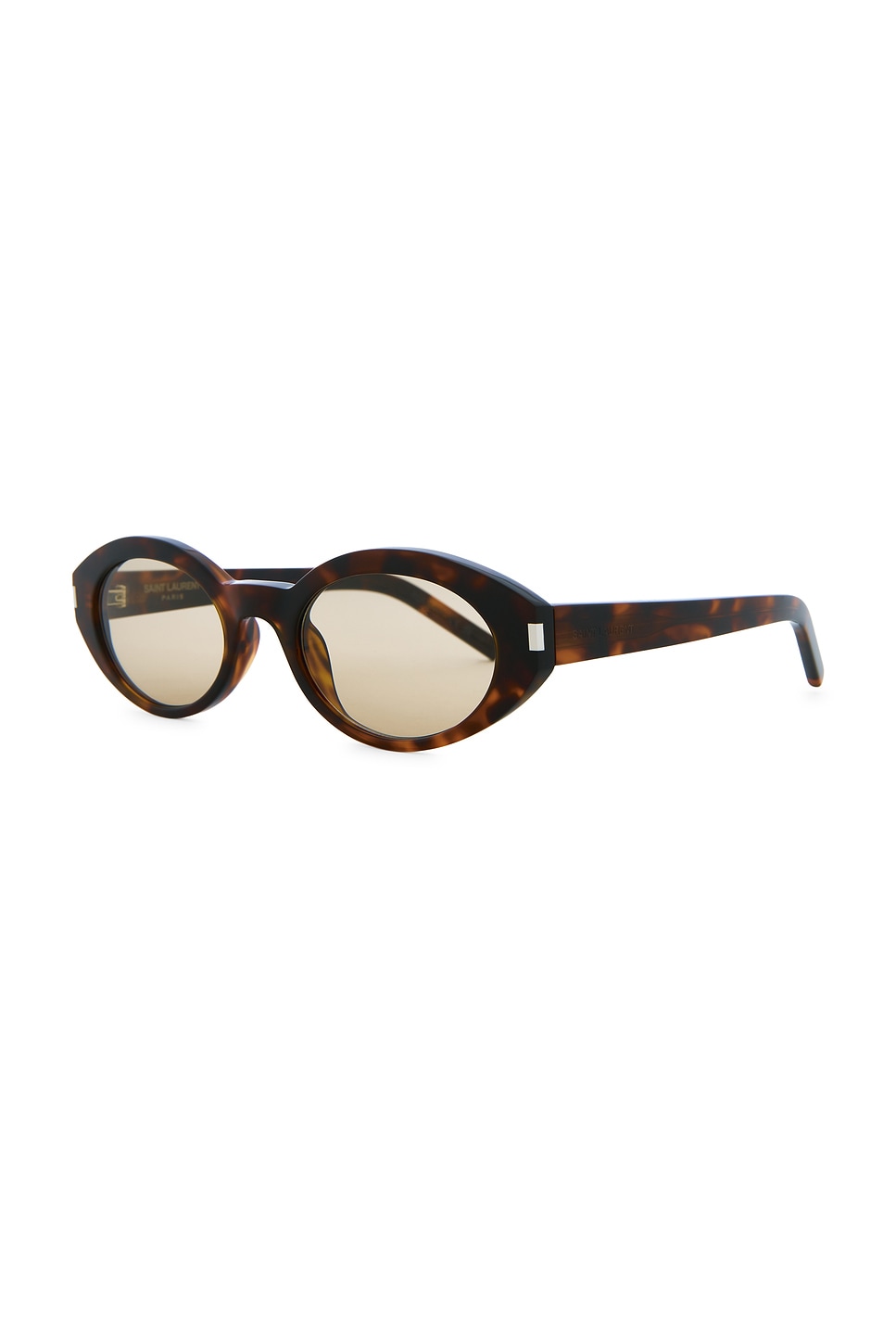 Saint Laurent Oval Sunglasses In Brown