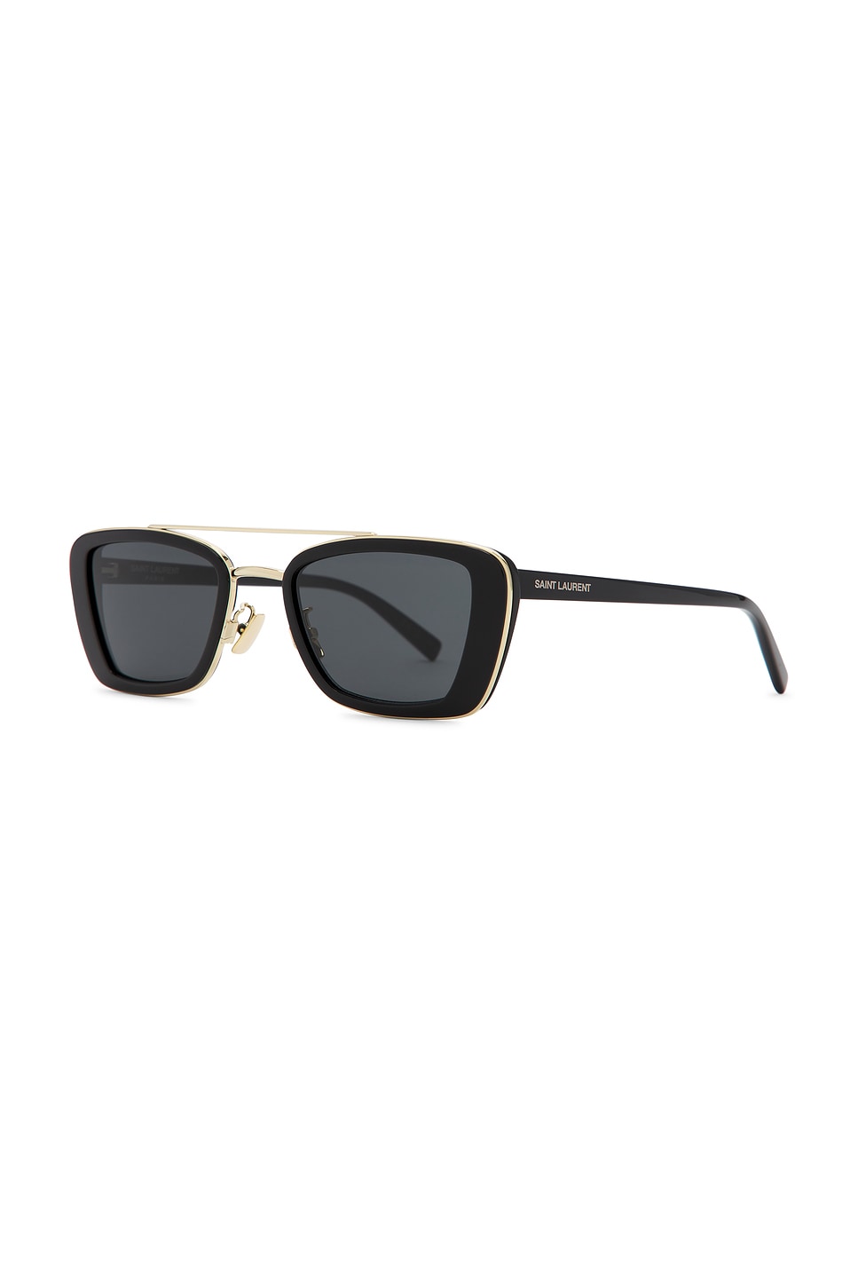 Saint Laurent Rectangular Sunglasses In Black