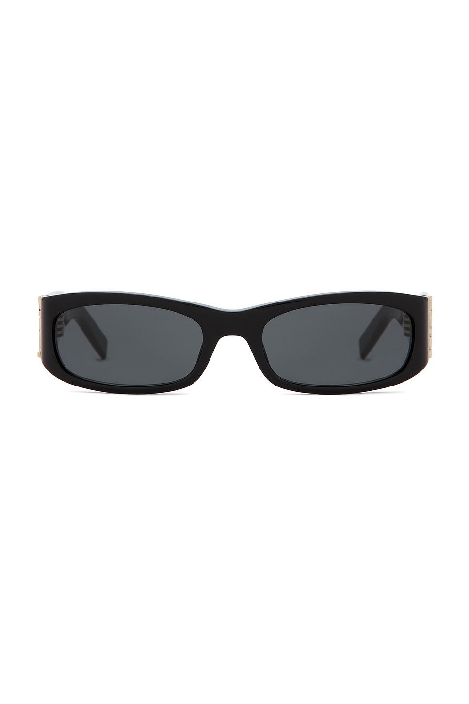 Saint Laurent Cassandre Rectangular Sunglasses In Black