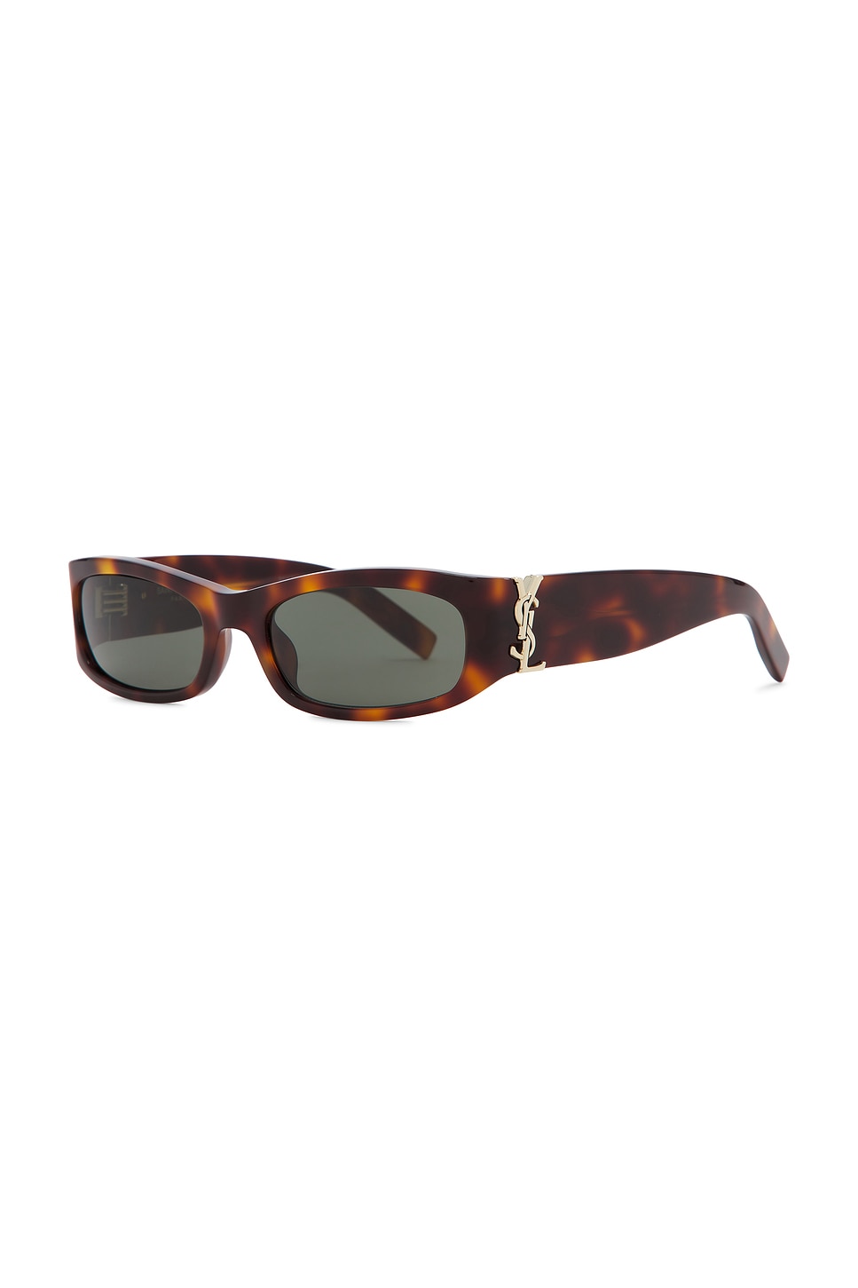 Saint Laurent Rectangular Sunglasses In Brown