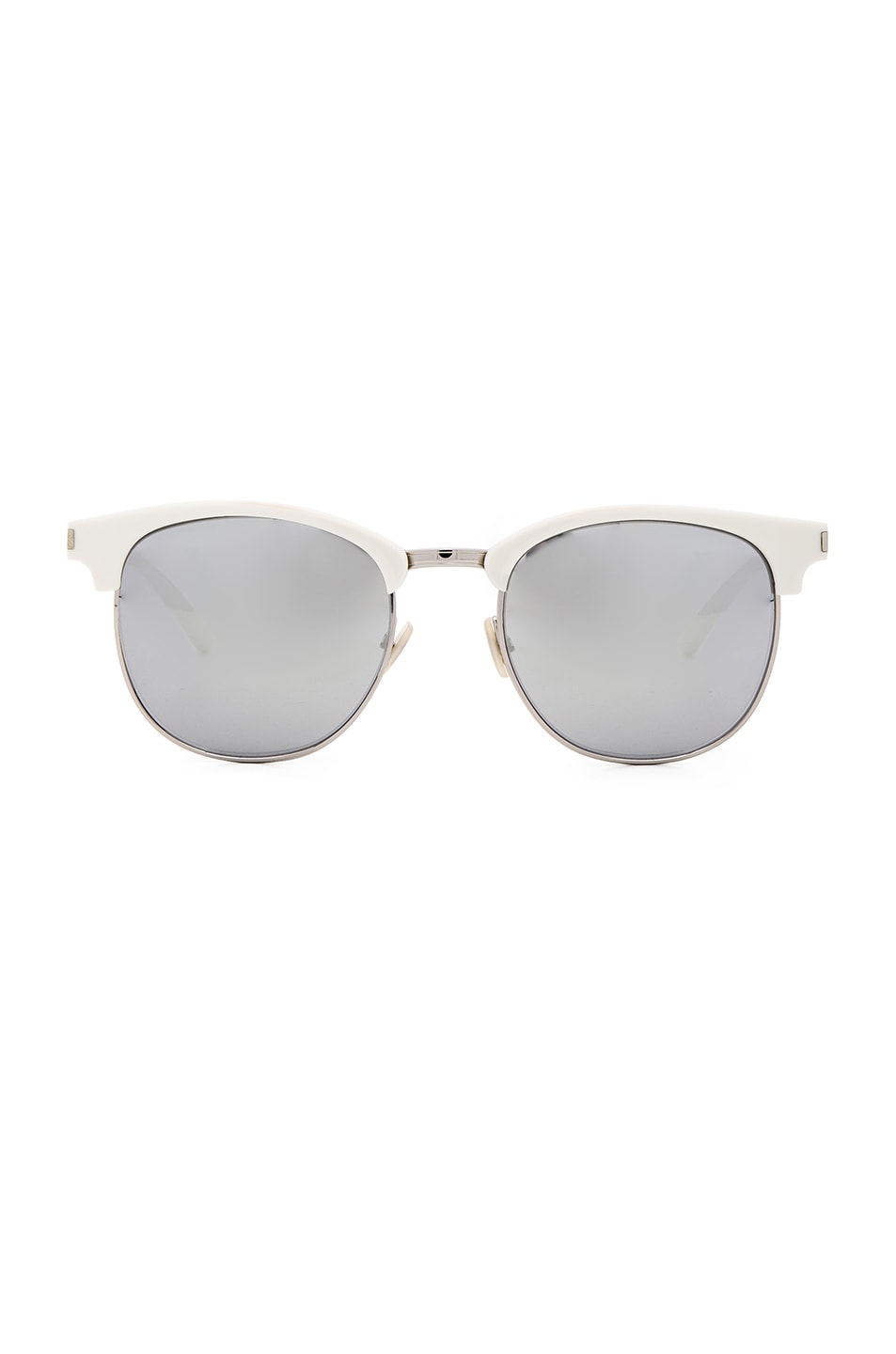 Image 1 of Saint Laurent SL 108 Surf Sunglasses in Ivory & Silver