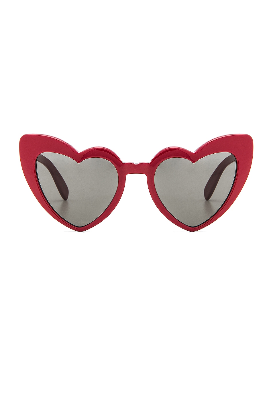 Image 1 of Saint Laurent Lou Lou Heart Sunglasses in Red