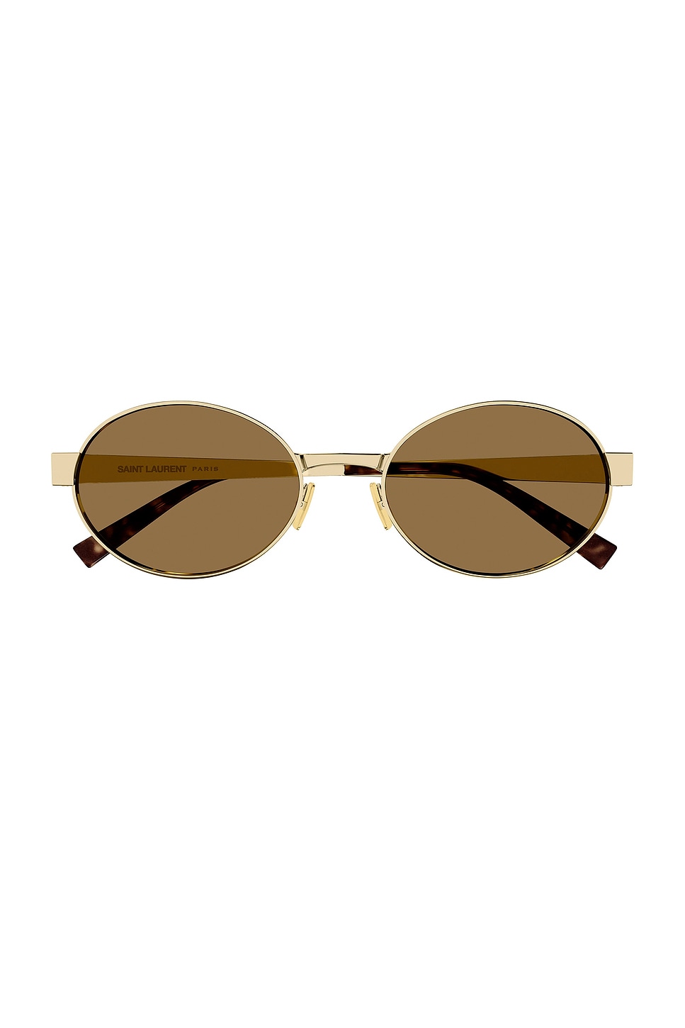 Round Sunglasses in Metallic Gold