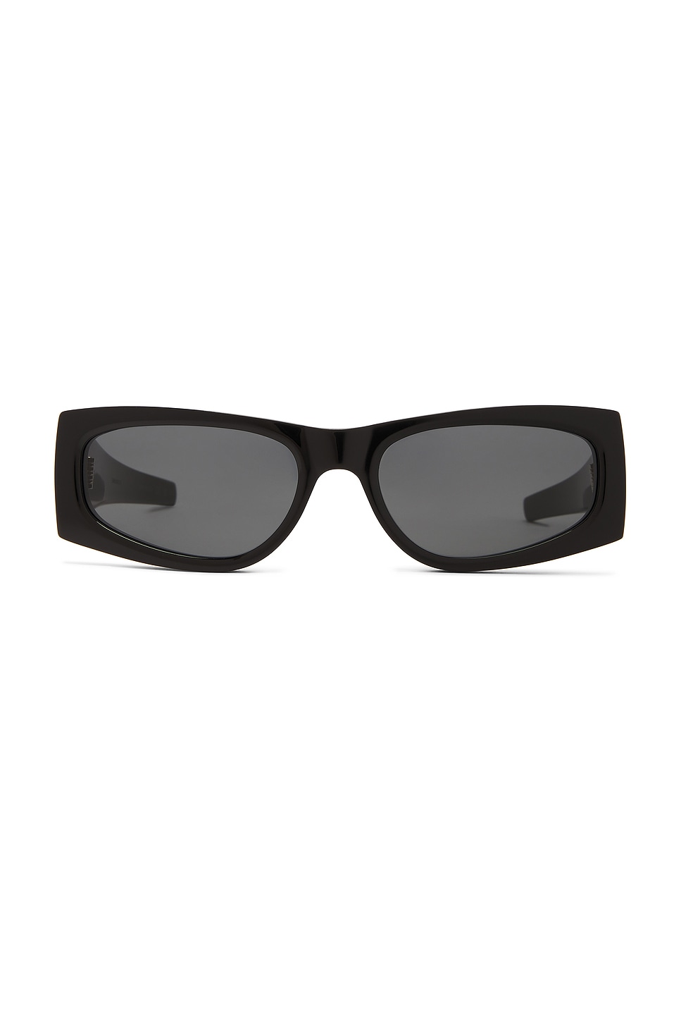 Shop Saint Laurent Rectangle Sunglasses In Black