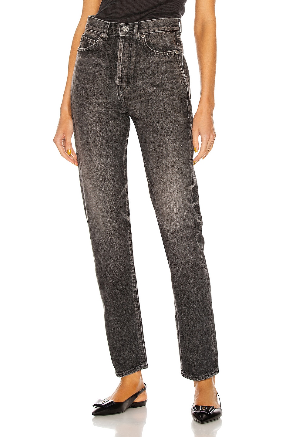 Image 1 of Saint Laurent Slim Fit Jean in Dirty Medium Black