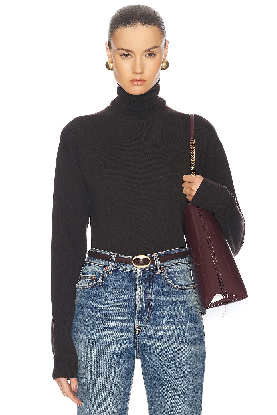 Turtleneck Sweater in Brown