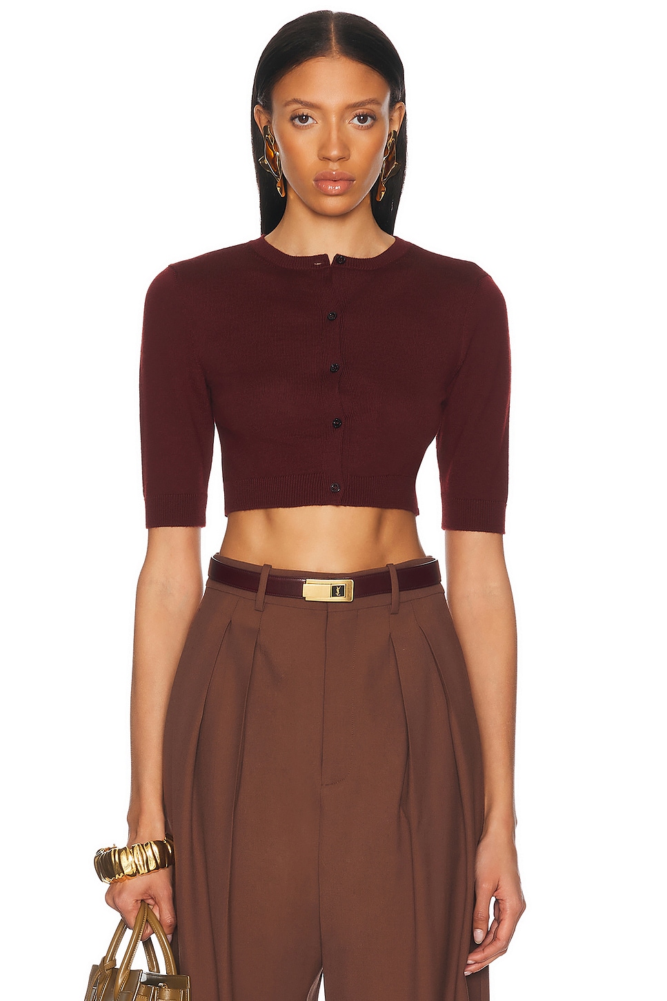 Saint Laurent Cropped Cardigan