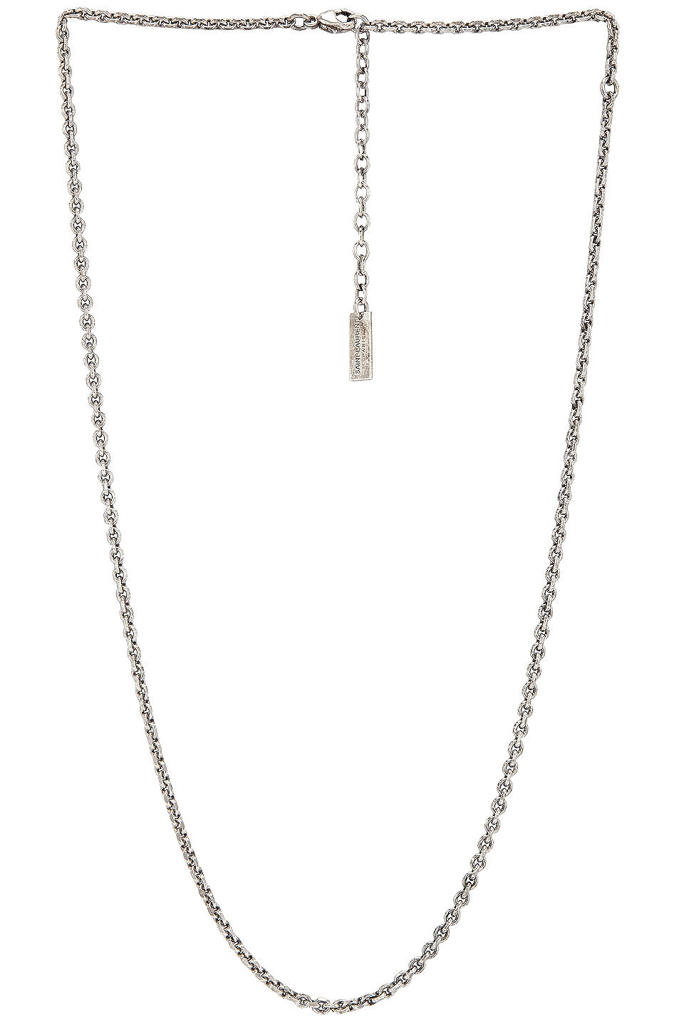 Image 1 of Saint Laurent Chain Necklace in Oxidized Silver