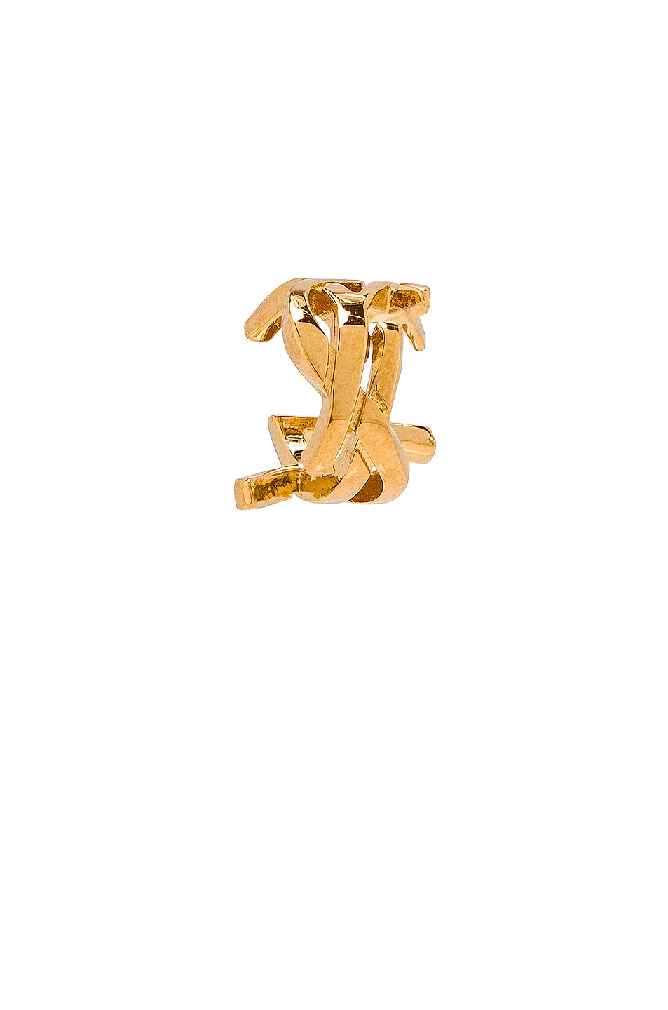 Image 1 of Saint Laurent YSL Ear Cuff in Gold
