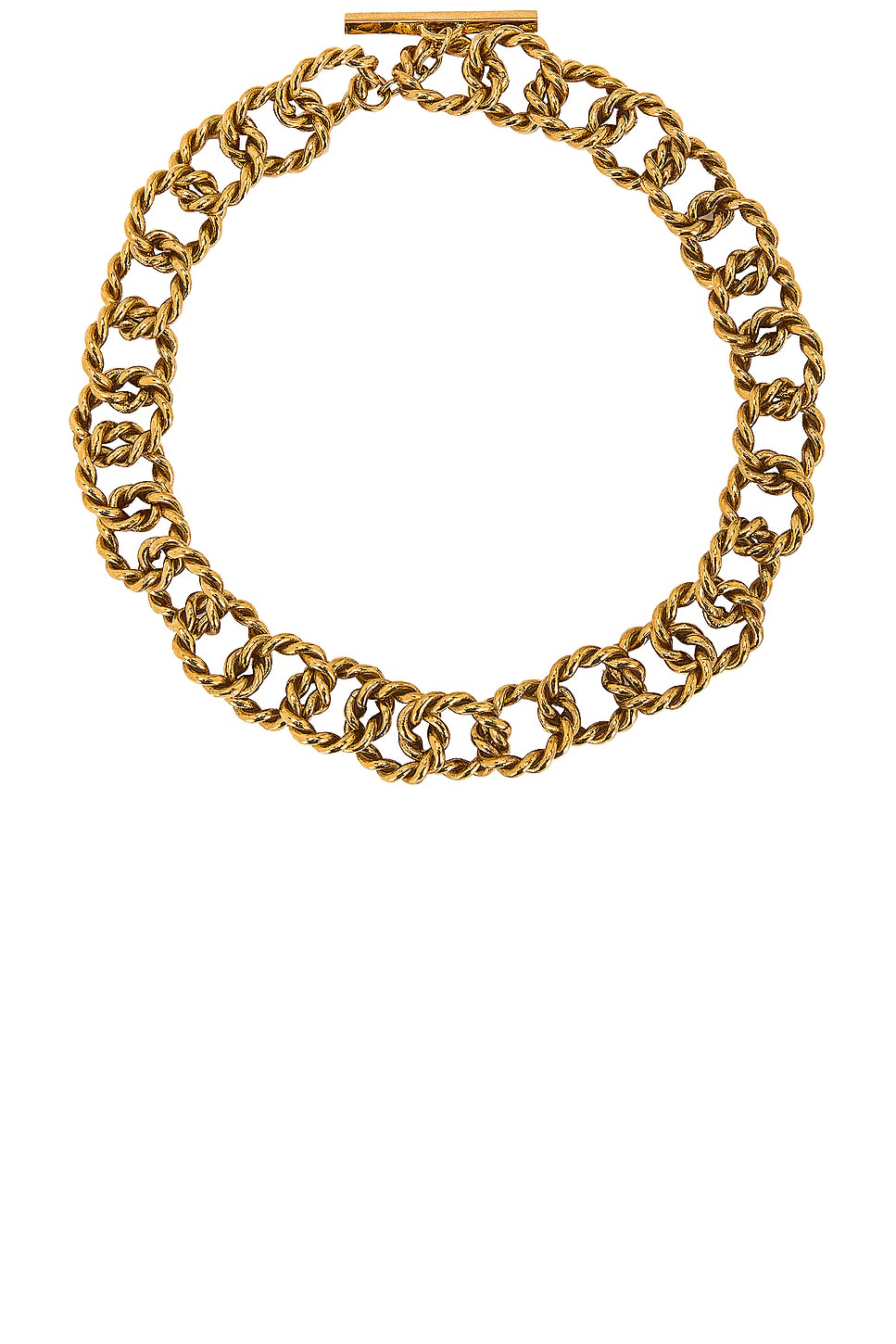 Image 1 of Saint Laurent Twist Ring Choker in Or Laiton
