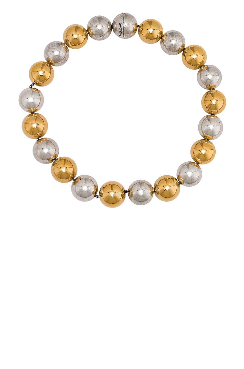 Image 1 of Saint Laurent Multi Ball Necklace in Or Laiton Vieilli