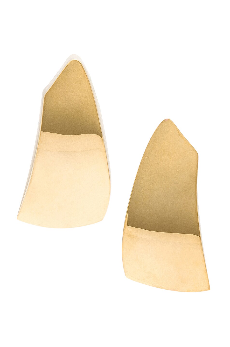 Image 1 of Saint Laurent Triangle Moderniste Earrings in Vieil Or Laiton
