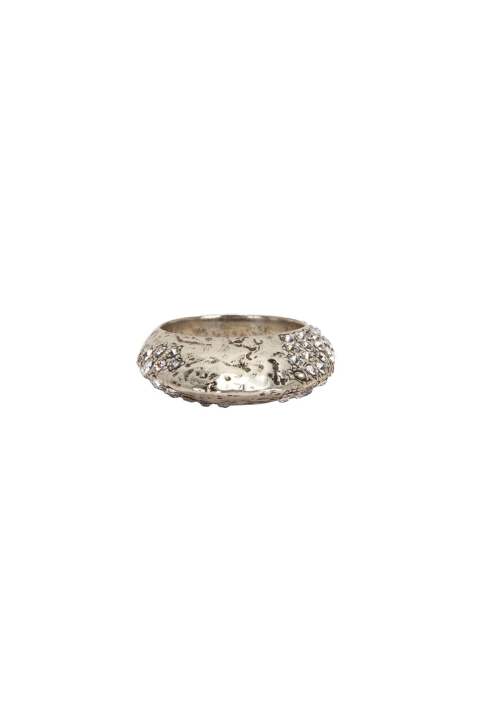 Image 1 of Saint Laurent Arty Strass Ring in Argent Oxyde & Crystal