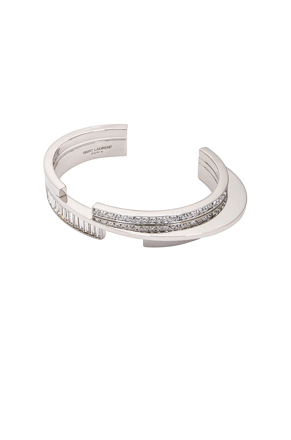 Image 1 of Saint Laurent Strass Bracelet in Palladium & Crystal