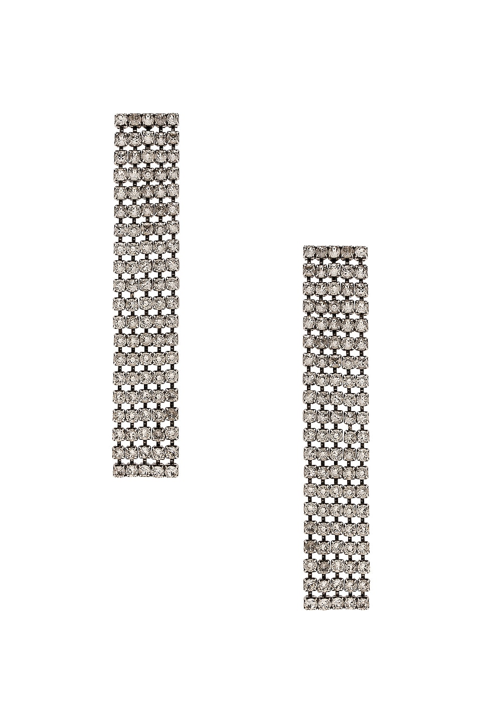 Image 1 of Saint Laurent Crystal Dangle Earrings in Crystal