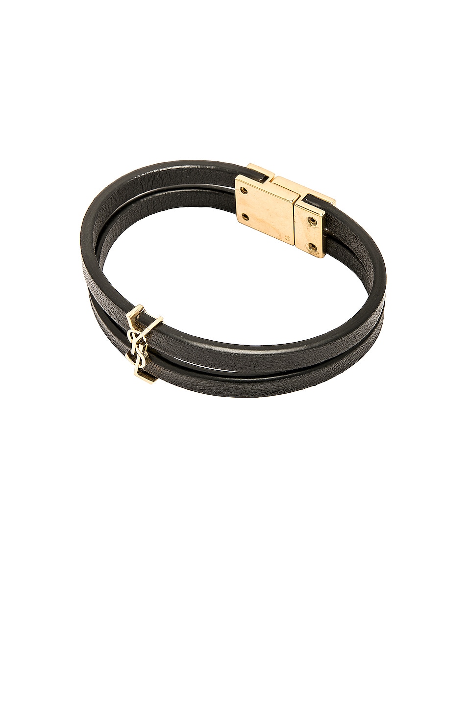 Image 1 of Saint Laurent YSL Bracelet in Black