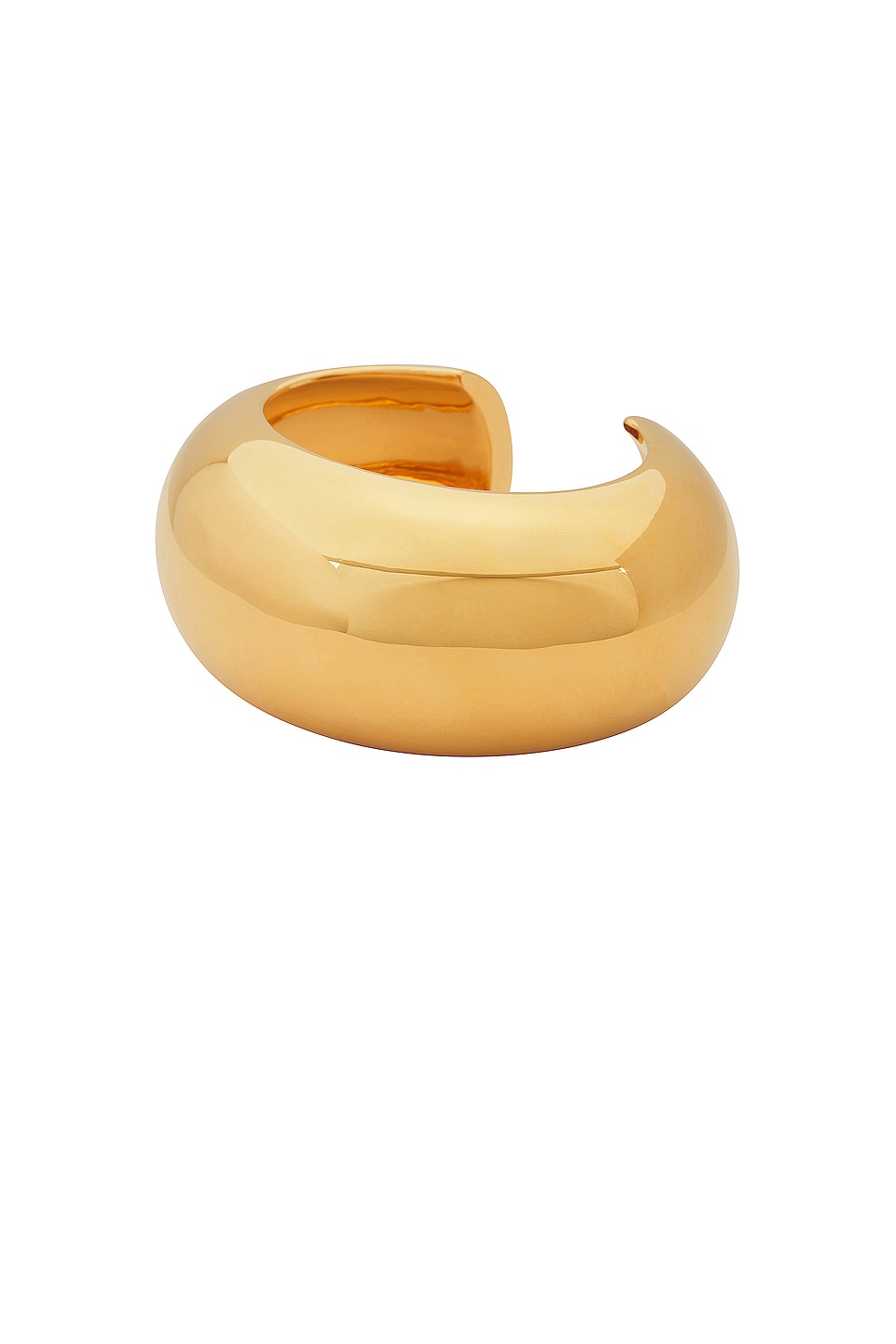 Image 1 of Saint Laurent Rounded Smooth Cuff in Gold