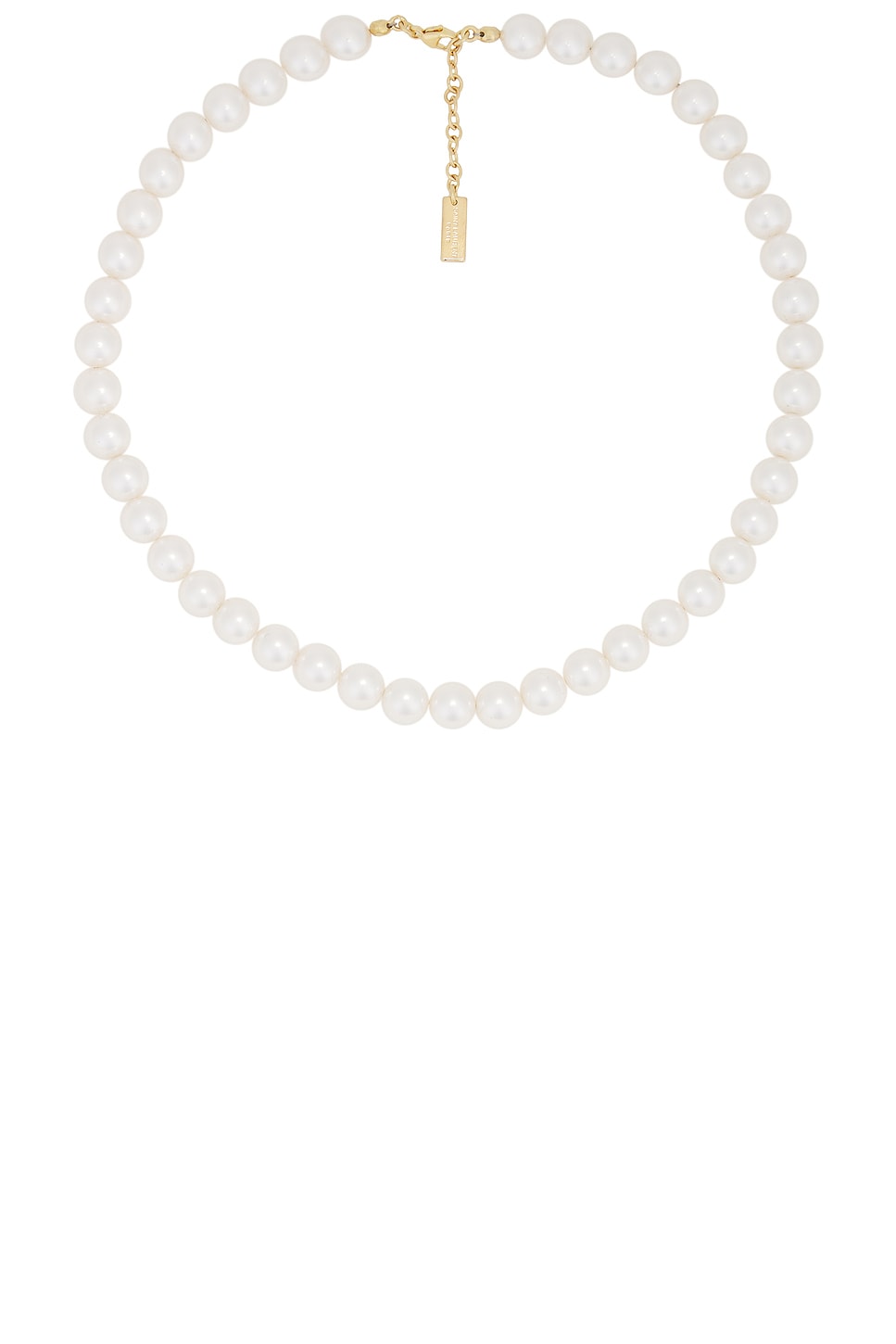 Image 1 of Saint Laurent Pearl Necklace in Dore & Creme